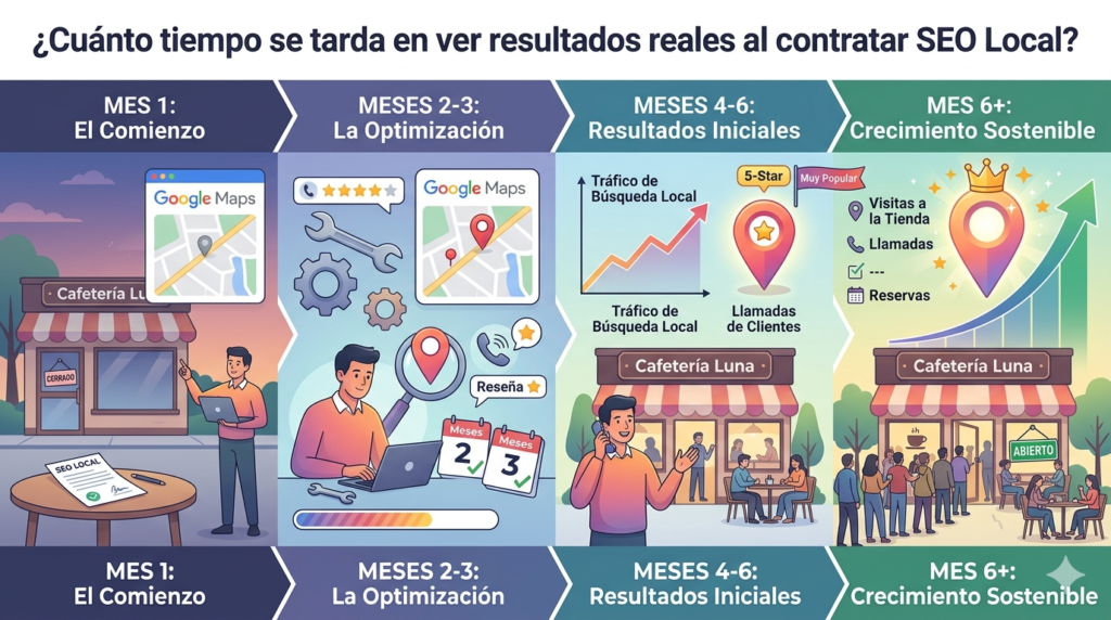 ¿Cuánto tiempo se tarda en ver resultados reales al contratar SEO Local