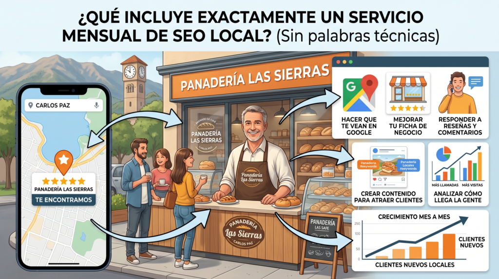 ¿Qué incluye exactamente un servicio mensual de SEO Local (Sin palabras técnicas)