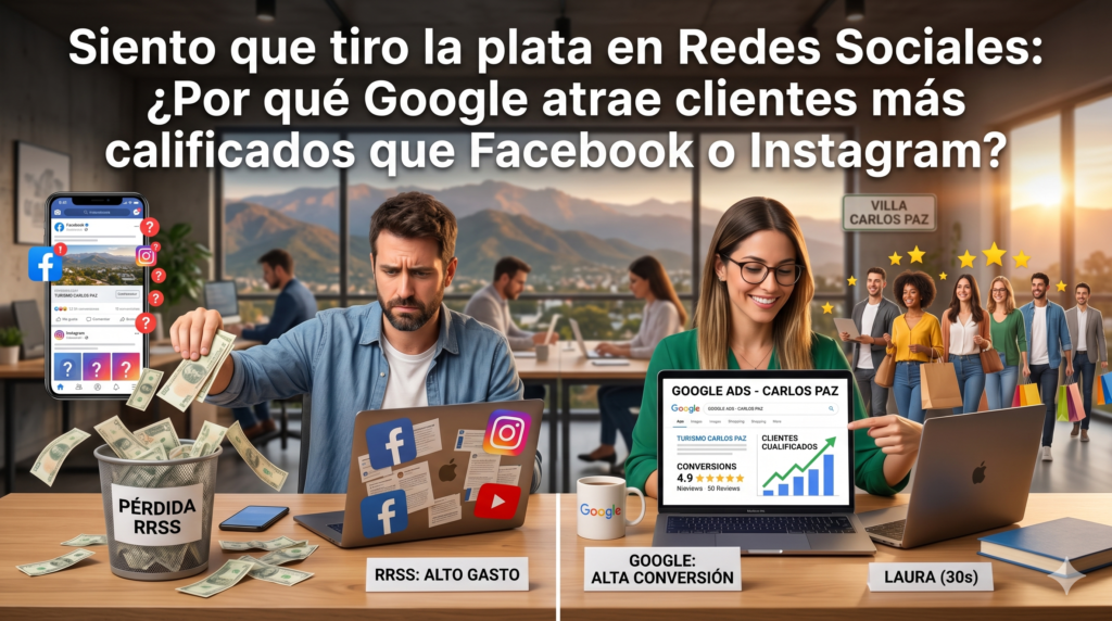 Siento que tiro la plata en Redes Sociales ¿Por qué Google atrae clientes más calificados que Facebook o Instagram