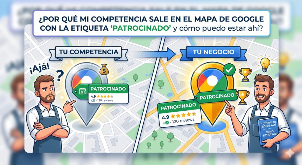 ¿Por qué mi competencia sale en el mapa de Google con la etiqueta Patrocinado y cómo puedo estar ahí