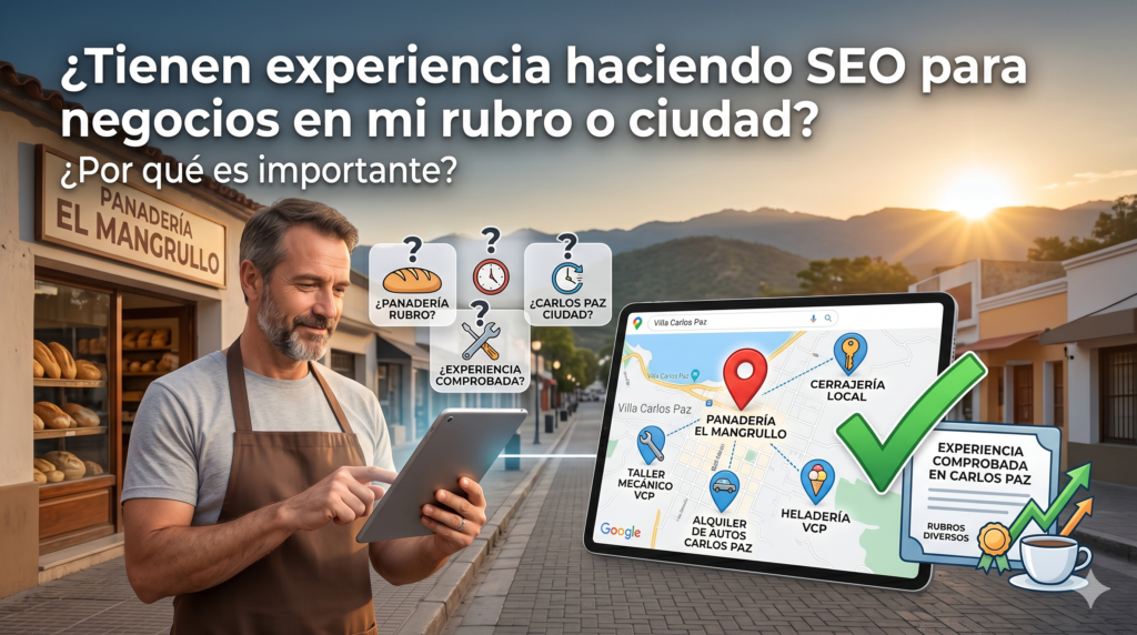 ¿Tienen experiencia haciendo SEO para negocios en mi rubro o ciudad ¿Por qué es importante