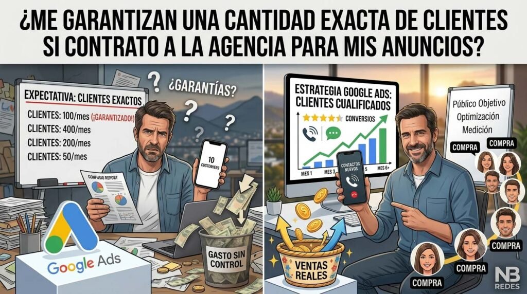 ¿Me garantizan una cantidad exacta de clientes si contrato a la agencia para mis anuncios?